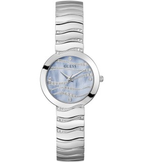 Ρολόι GUESS Laguna Με Ασημί Ατσάλινο Μπρασελέ GW0871L1