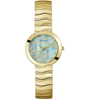 Ρολόι GUESS Laguna Με Κίτρινο Χρυσό Ατσάλινο Μπρασελέ GW0871L2