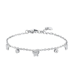 LUCA BARRA Kid Silver Steel Bracelet JB208