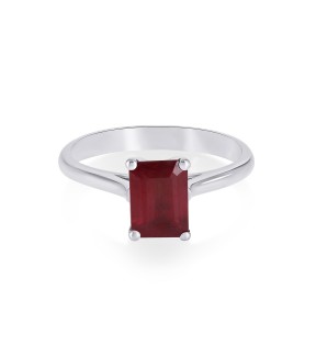 VITOPOULOS Ring White Gold 18Ct With Ruby Stone