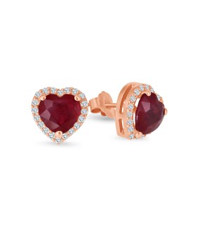VITOPOULOS Woman Earrings Rose Gold 18CT with Stones