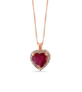VITOPOULOS Woman Necklace Rose Gold 18CT With Stones
