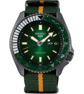 SEIKO 5 Sports Boruto & Naruto: Lee Automatic Green Fabric Strap SRPF73K1F