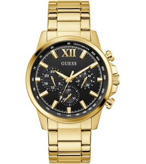 Ρολόι GUESS Walker Με Πολλαπλές Ενδείξεις Και Κίτρινο Χρυσό Ατσάλινο Μπρασελέ GW0900G3
