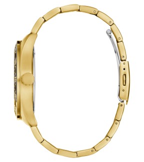 Ρολόι GUESS Letterman Με Πολλαπλές Ενδείξεις Και Κίτρινο Χρυσό Ατσάλινο Μπρασελέ GW0904G2