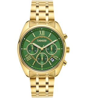 BREEZE Poshius Chronograph Yellow Gold Stainless Steel Bracelet 212521.3