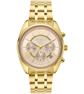 BREEZE Poshius Chronograph Yellow Gold Stainless Steel Bracelet 212521.4