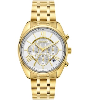 BREEZE Poshius Chronograph Yellow Gold Stainless Steel Bracelet 212521.8