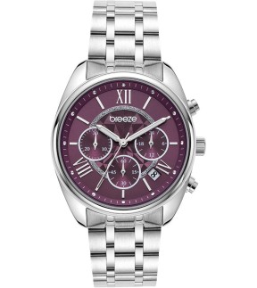 BREEZE Poshius Chronograph Silver Stainless Steel Bracelet 612521.6