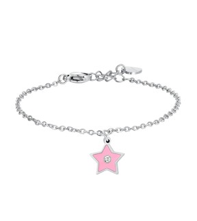 LUCA BARRA Kid Silver Steel Bracelet JB198