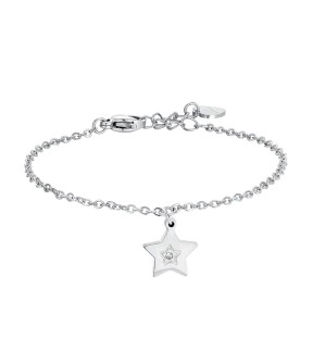 LUCA BARRA Kid Silver Steel Bracelet JB200