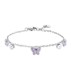LUCA BARRA Kid Silver Steel Bracelet JB204
