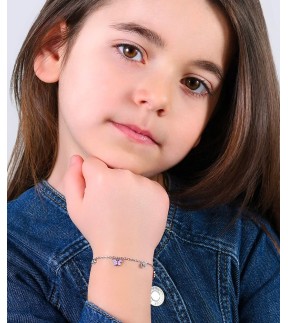 LUCA BARRA Kid Silver Steel Bracelet JB204