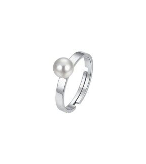 LUCA BARRA Silver Stainless Steel Ring ANK524