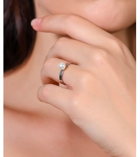 LUCA BARRA Silver Stainless Steel Ring ANK524