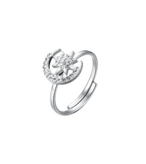 LUCA BARRA Silver Stainless Steel Ring ANK513