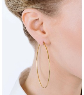 LUCA BARRA Gold Stainless Steel Earrings OK957