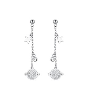 LUCA BARRA Earrings Silver Stainless Steel OK1378