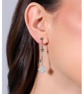 LUCA BARRA Earrings Silver Stainless Steel OK1378