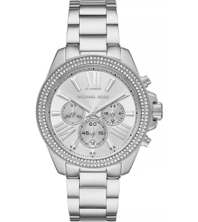 Ρολόι MICHAEL KORS Wren Με Χρονογράφο Και Ασημί Μπρασελέ MK7429
