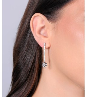 LUCA BARRA Earrings Silver Stainless Steel OK1379