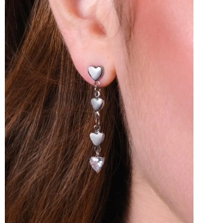 LUCA BARRA Earrings Silver Stainless Steel OK1423