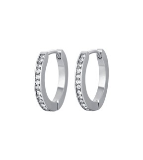 LUCA BARRA Earrings Silver Stainless Steel OK1238