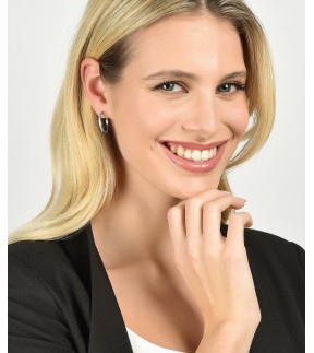 LUCA BARRA Earrings Silver Stainless Steel OK1238