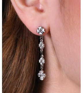 LUCA BARRA Earrings Silver Stainless Steel OK1420