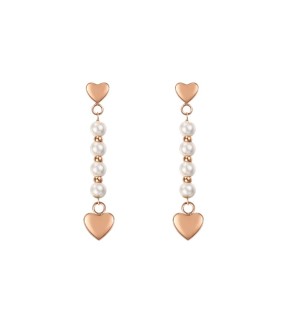 LUCA BARRA Earrings Rose Gold Stainless Steel OK1418