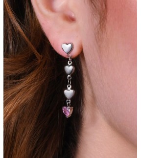 LUCA BARRA Earrings Silver Stainless Steel OK1422