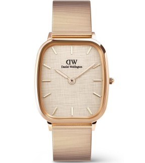 Ρολόι DANIEL WELLINGTON Marlon Wire Linen Με Ροζ Χρυσό Ατσάλινο Μπρασελέ DW00100815