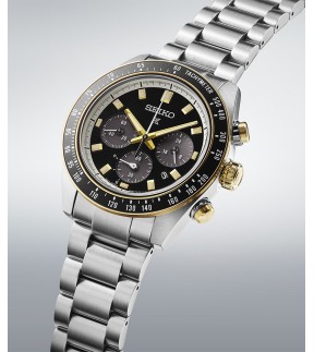 Ρολόι SEIKO Prospex 'Circuit Race' Με Ηλιακή Φόρτιση Και Ασημί Ατσάλινο Μπρασελέ SSC941P1