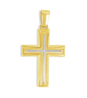 VITOPOULOS Cross Yellow-White Gold 14Ct
