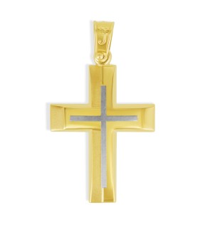 VITOPOULOS Cross Yellow-White Gold 14Ct