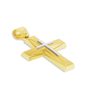 VITOPOULOS Cross Yellow-White Gold 14Ct