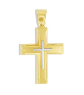 VITOPOULOS Cross Yellow-White Gold 14Ct