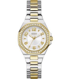 Ρολόι GUESS Contessa Με Κίτρινο Χρυσό-Ασημί Ατσάλινο Μπρασελέ GW0877L5