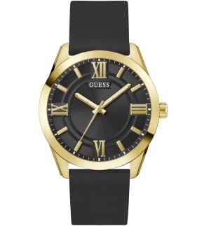 Ρολόι GUESS Elliot Με Μαύρο Καουτσούκ Λουράκι GW0894G2