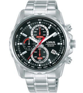 LORUS Sports Chronograph Silver Stainless Steel Bracelet RM371JX9