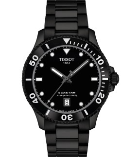 TISSOT Seastar 1000 Black Stainless Steel Bracelet T1204103305100