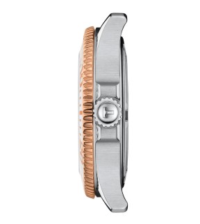 TISSOT Seastar 1000 Rose Gold-Silver Stainless Steel Bracelet T1202102205101