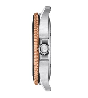 TISSOT Seastar 1000 Rose Gold-Silver Stainless Steel Bracelet T1204102205101