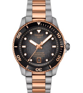 TISSOT Seastar 1000 Powermatic 80 Automatic Two Tone Stainless Steel Bracelet T1208072205101