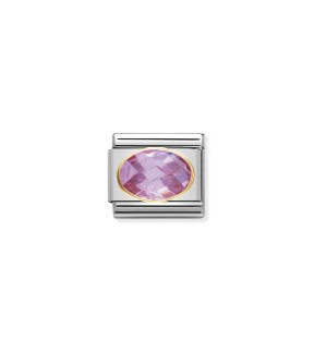 Nomination Composable Classic Link Silver Yellow Gold 18CT Zircon 030601/003