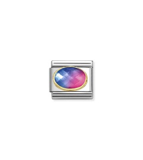 Nomination Classic Link Ατσάλι Ασημί Με Κίτρινο Χρυσό 18Κ 030612/036