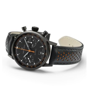 Ρολόι HAMILTON American Classic Intra-Matic Αυτόματο Με Μαύρο Δερμάτινο Λουράκι H38446732