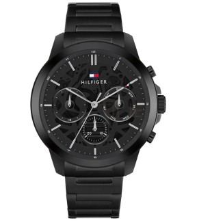 Ρολόι TOMMY HILFIGER Henry Με Πολλαπλές Ενδείξεις Και Μαύρο Ατσάλινο Μπρασελέ 1710685