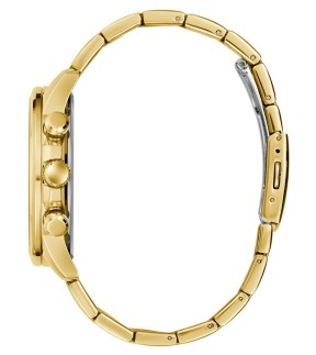 Ρολόι GUESS Walker Με Πολλαπλές Ενδείξεις Και Κίτρινο Χρυσό Ατσάλινο Μπρασελέ GW0900G2
