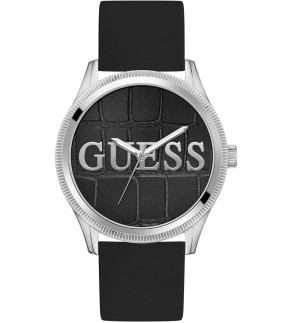 Ρολόι GUESS Reputation Με Μαύρο Καουτσούκ Λουράκι GW0887G1